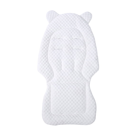 Gytml Breathable Stroller Seat Liner, Double-Sided Comfortable Stroller Pad, Ergonomic Support Mat For All Seasons & Pushchairs(White-80X40cm)