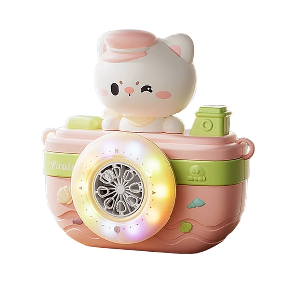 Gytml Camera Bubble Machine, Leak-Proof Handheld Bubble Blower, Portable Automatic Bubble Maker(Pink-14.5X7.5X15Cm)