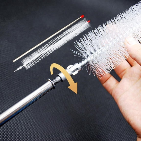 Gytml Car Radiator Cleaning Brush With Extendable Handle Detachable Stainless Steel Nylon Bristle Cleaner For Auto Radiator & Condenser Maintenance(White-80cm)