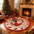 thumbnail image 1 of Gytml Christmas 3D Round Rug, With Patterns And Santa Quilted Round Mat Designs, Thick Decorative Area Rug For Living Room Indoor Holiday D 40cm, 1 of 4