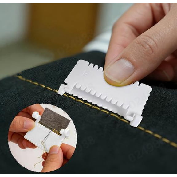 Gytml Clip-On Sewing Guide Ruler, 4Mm Sewing Spacer Clip Tool, Easy-To-Use Ruler Tool For Quilting & Tailoring Projects(White-2.28 Inch)