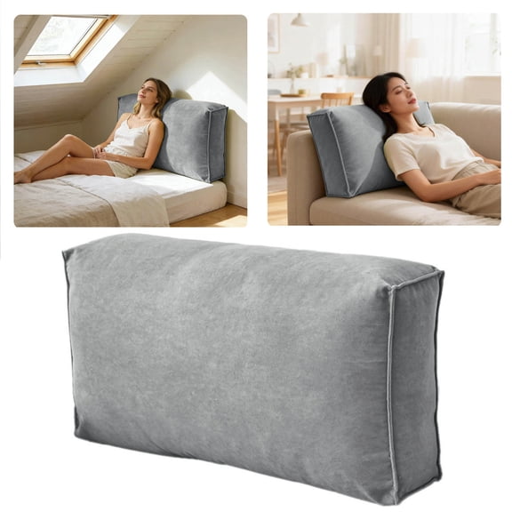 Gytml Couch Back Cushion, Pure Color Durable Sofa Back Support With Removable Velvet Cover, Comfortable Large Lumbar Support Pillow For Sofa Bedside Window B-70x45x12cm