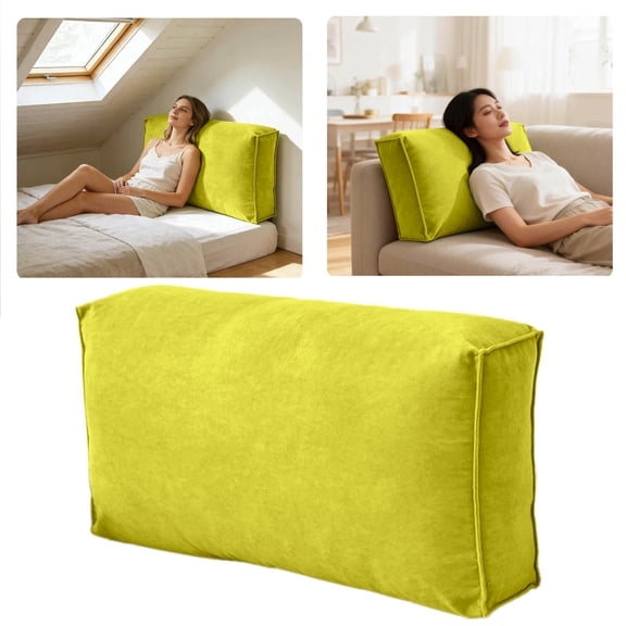 Gytml Couch Back Cushion, Pure Color Durable Sofa Back Support With Removable Velvet Cover, Comfortable Large Lumbar Support Pillow For Sofa Bedside Window I-70x45x12cm