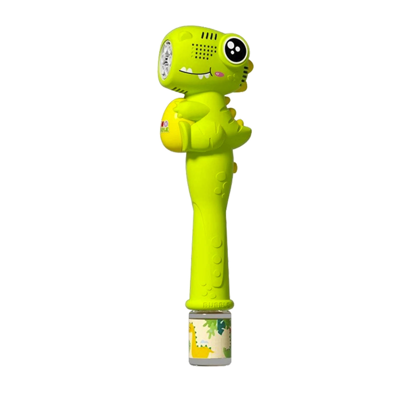 Gytml Dinosaur Bubble Wand Rechargeable Automatic Bubble Blower For Outdoor Parties & Summer Fun(Green-3.35X11.61 Inch)