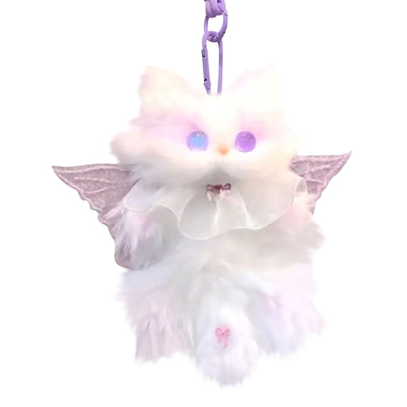 Gytml Diy Cat Plush Craft Kit, Handmade Fluffy Cat Toy For Arts & Crafts Activity(White-10cm)