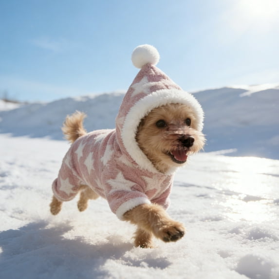 Gytml Dog Hoodie Clothes, Puppy Winter Warm Soft Pajamas, Thick Flannel Onesie For Small Dogs, Pet Holiday Parties Pullover Sweaters For Small Medium Dogs And Cats A-XL