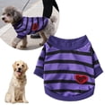 thumbnail image 1 of Gytml Dog Shirts, Lightweight Soft Striped T-Shirts Dog Vest With Heart Pattern Breathable Comfortable Pet Apparel Tee Shirts Spring Summer Suitable For Small And Medium Large Pets C-XS, 1 of 5