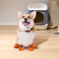 thumbnail image 1 of Gytml Dog Shoes For Winter, Drawstring Design Dog Boots & Paw Protectors, Waterproof And Anti-Slip Winter Warm Dog Shoes For Small Medium Size Dogs Orange-G, 1 of 9