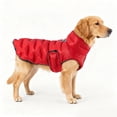 thumbnail image 1 of Gytml Dog Winter Jacket, Adjustable Waterproof Dog Warm Coat,Turtleneck Windproof Dog Winter Coat With Zipper, Lightweight Doggy Snow Jacket Pet Coats For Small Medium Large Dogs Red-XL, 1 of 9