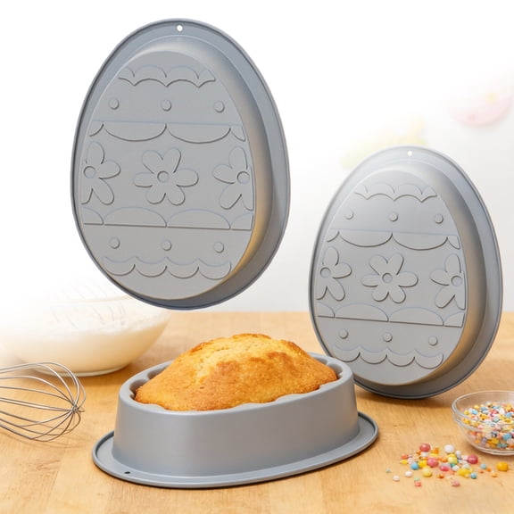 Gytml Easter Egg Cake Pans, Easy To Unmold Silicone Large Shaped Easter Egg Mould, 8 Inch Non-Stick Heat-Resistant Cake Molds Diy Crafting Tool For Baking Party B-20cm