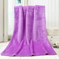 thumbnail image 1 of Gytml Fleece Throw Blanket For Couch - Soft & Warm Fluffy Blanket, Decorative And Giftable Striped Blankets For Women, Men Purple-One Size, 1 of 8