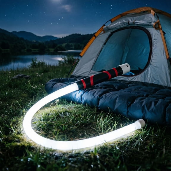 Gytml Flexible Led Light Strip, Camping Led Tube Light, Portable Flexible Led Lamp, Bendable Usb Rechargeable Light For Camping Tent & Outdoor Night Lighting(White-29 Inch)