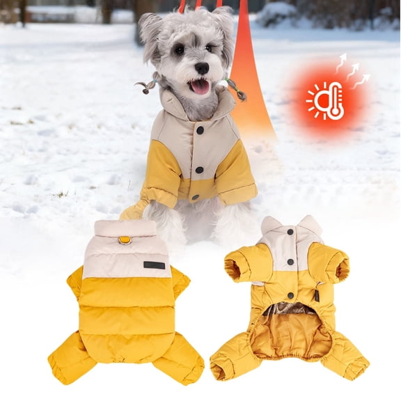 Gytml Full Body Dog Winter Coat, Warm Four Legs Covered Windproof Cold-Resistant Dog Jacket For Small To Large Dogs, Turtleneck Dogs Snowsuit, Pet Cold Weather Clothes D-XL