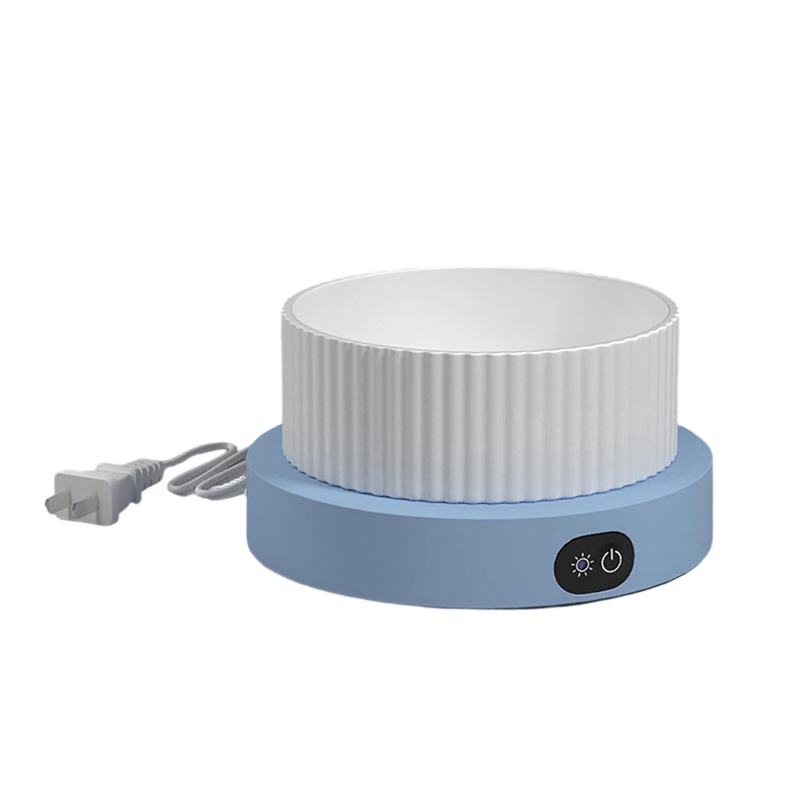 Gytml Heated Cat Bowl For Outdoor Cats In Winter, Heated Water Food Bowl With Touch Switch Button, Waterproof Heated Pet Bowl For Outside Cat Dog Bird Blue 20x14.5cm
