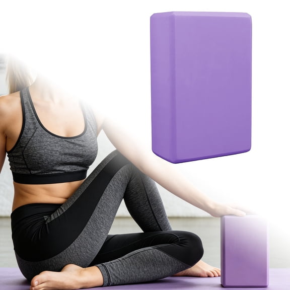 Gytml High Density Eva Yoga Block Non- Foam Brick For Stretching, Balance & Support Non- Lightweight Yoga Prop For Yoga Lovers Pilates & Home Workouts(Purple-9.06"X6.30")