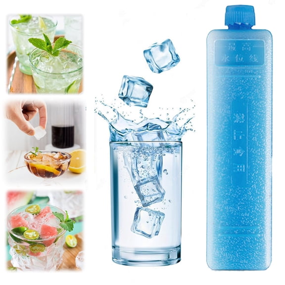 Gytml Ice Blocks for Cooler Reusable Freezable Ice Pack Coolant Bottle Long Lasting Chilling Ice Box Leakproof Cold Pack For Refrigerator Food Fresh Keeping(Sky Blue-7oz)