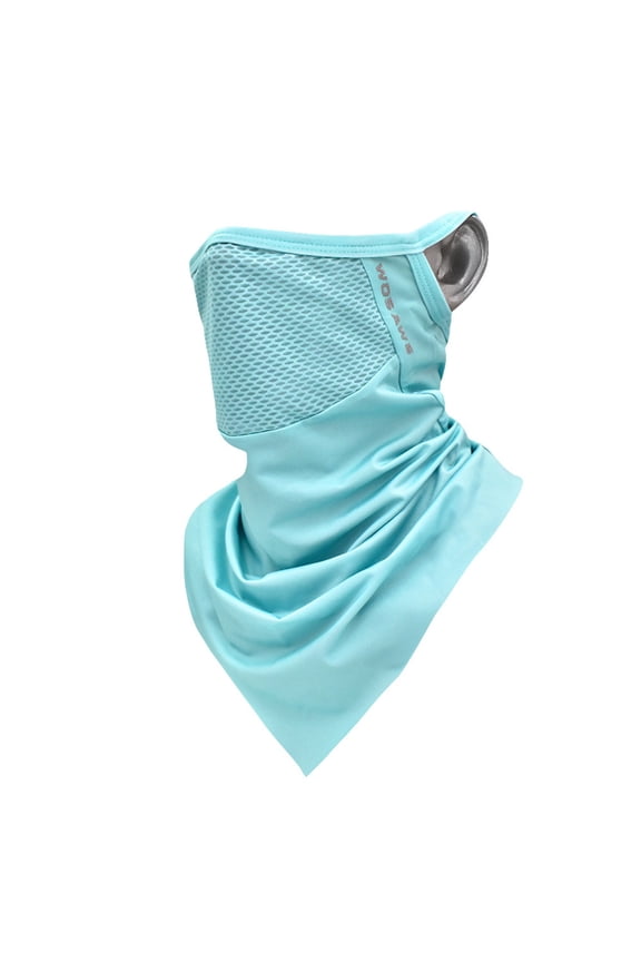 Ice Silk Mountain Bike Face Mask, Uv Protection Breathable Neck Gaiter For Cycling, Hiking, Running & Outdoor Sports, Sun Protection Balaclava(Blue-One Size)