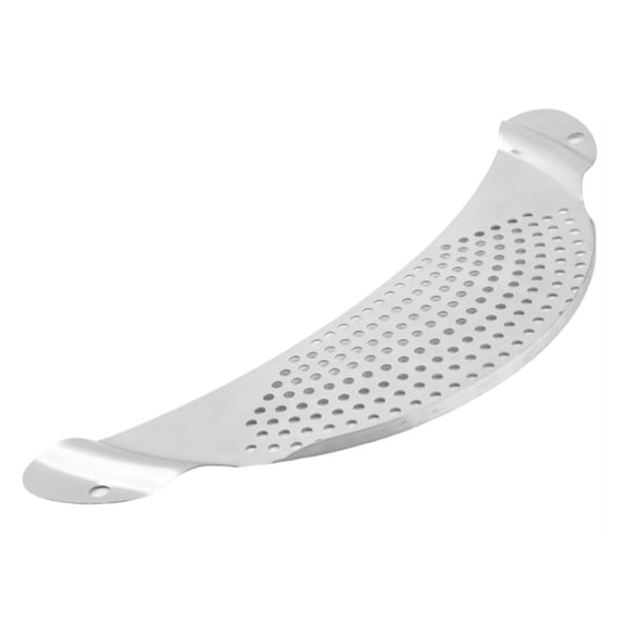 Gytml Moon-Shaped Stainless Steel Pot Strainer, Mesh Draining Colander Lid, Easy-Rinse Vegetable & Pasta Strainer For Kitchen(Silver-8.8X33Cm)