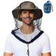Gytml Mosquito Head Net Hat, Lightweight Breathable Adjustable Drawstring Full Face Insect Mesh Cover, Foldable Portable Bug Protection Mask For Fishing Hiking Gardening(Blue-M)