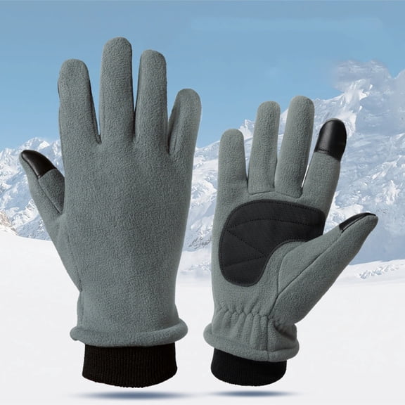 Gytml Multipurpose Design Winter Gloves Men Women, Warm Thermal Windproof Touchscreen Non-Slip,For Cycling Driving Running Hiking Grey-B