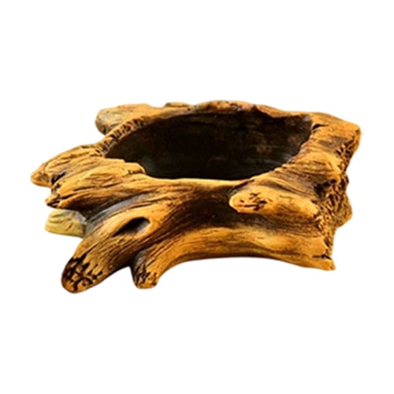Gytml Natural Tree Stump Wood Planter Pot, Rustic Hollow Log Succulent Cactus Planter, Handmade Wooden Root Flower Pot For Indoor Desktop Home Farmhouse Garden Decor(B-13X9X5cm)