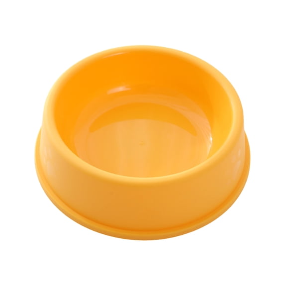 Gytml Plastic Dog Bowl, 7-Inch Round Pet Food Water Bowl For Small Medium Dogs Cats, Easy To Clean(Yellow-18cm)