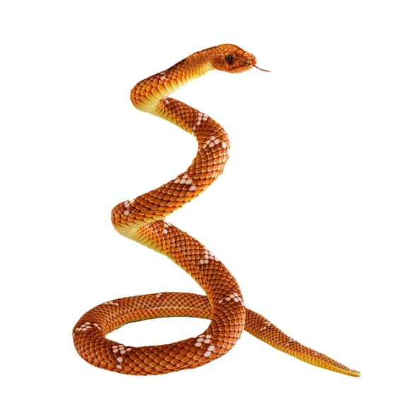 Gytml Plush Fake Snake Toy, Giant Realistic Stuffed Snake Plush, Bendable Lifelike Scale Stuffed Animal For Educational Toy Halloween Party Decor(Brown-31.5")