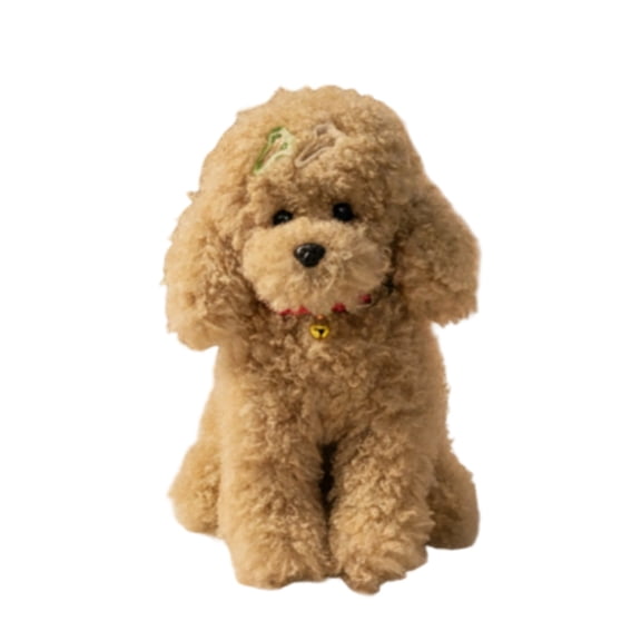 Gytml Plush Poodle Dog Toys, -Realistic & Lifelike Soft Stuffed Animal Dog With Hair Clips, Handmade Stuffed Dog Toys, Present Gift For Boys And Girls A-35cm