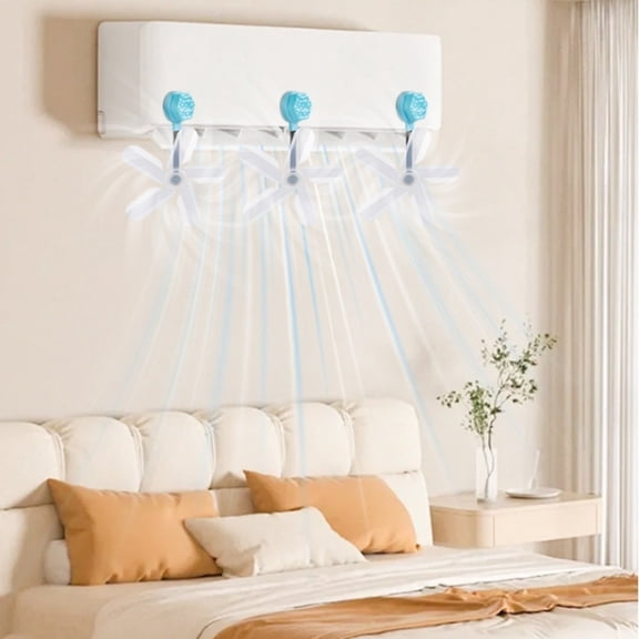 Gytml Portable Suction Cup Ac Airflow Booster, Durable Air Conditioner Deflector For Enhanced Cooling & Air Circulation Home, Office & Dorm Use Blue-26cm