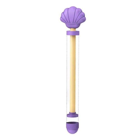 Gytml Pull Out Water Squirter Gun, Shell Shaped Top Transparent Tube Water Blaster, Summer Pool Beach Outdoor Backyard Water Fighting Toy(Purple-13.77in)