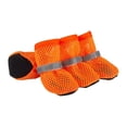 thumbnail image 1 of Gytml Reflective Mesh Dog Boots, Breathable Non- Adjustable Strap Pet Shoes, Flexible Soft Sole Paw Protector For Small Medium Large Dogs Indoor Outdoor Walking(Orange-Xl), 1 of 4