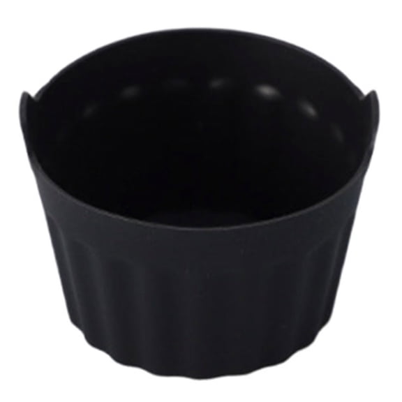 Gytml Reusable Silicone Air Fryer Baking Cups, Scalloped Non-Stick Silicone Muffin Liners, Heat Resistant Small Silicone Bake Mold For Cupcake Air Fryer Oven Cooking(Black-3.15")