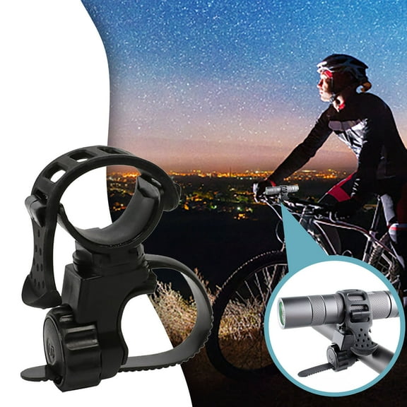 Gytml Rotating Bike Light Mount, 360° Adjustable Bicycle Headlight Holder, Universal Flashlight Clip For Handlebars, Cycling Accessories(Black-One Size)