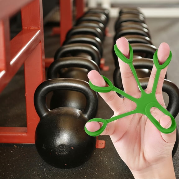 Gytml Silicone Finger Stretcher Hand Trainer, 2.95" Five Loop Finger Resistance Exerciser, Multi Color Portable Hand Grip Strengthener For Gym Workout Arthritis(Dark Green-5Kg/11Lb)