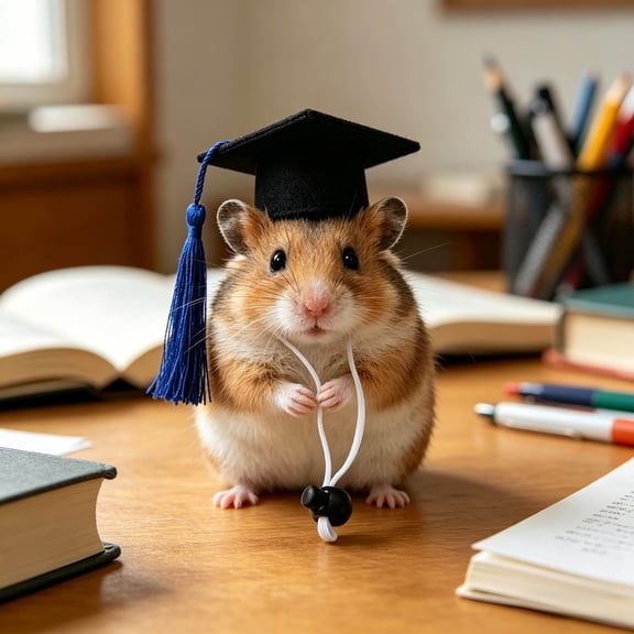 Gytml Small Pet Graduation Cap, Adjustable Graduation Hat With Tassel, Cute Mini Mortarboard For Hamster Graduation Party Photo Shoot(Blue-5.5cm)