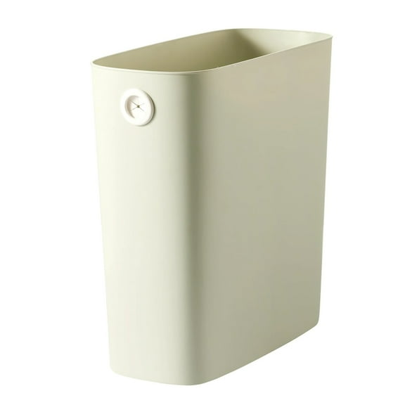 Gytml Small Can With Holding Hole, Wastebasket Slim Open Top Garbage Container Lightweight Waterproof Garbage Container For Bathroom Bedroom Kitchen Green-28x27x13cm