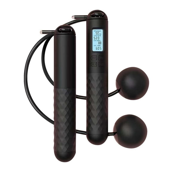 Gytml Smart Cordless Jump Rope With Lcd Counter, Digital Rechargeable Counting Skipping Rope With Non- Handle For Fitness, Exercise & Home Workout(E-17.5X2.9)