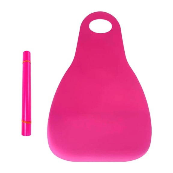 Gytml Snow Slider Mat, Flexible Snow Sled Flying Carpet, Lightweight Portable Rolling Plastic Skiing Boards With Handle, Durable & Easy To Carry For Outdoor Winter Fun Pink-65x45cm