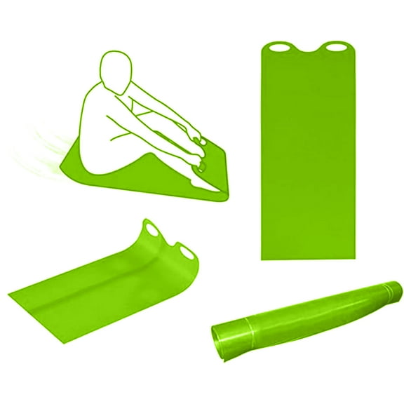 Gytml Snow Slider Mat, Lightweight Snow Sled Flying Carpet, Flexible Portable Rolling Skiing Boards With 2 Handle, Durable & Easy To Carry For Outdoor Winter Fun Green-122x42cm