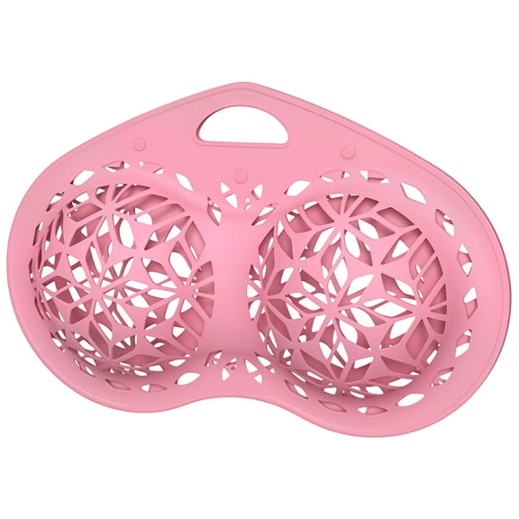 Gytml Snowflake Hollow Bra Washing Protector Mesh Wash Bag, Anti-Deformation Underwear Laundry Dry Hanging Holder Bra Wash Cage For Washing Machine(Pink-14.9")