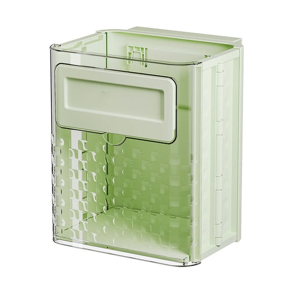 Gytml Transparent Foldable Hanging Can With Removable Scraper For Cabinet Door Kitchen Compost, Wall-Mounted Garbage Can For Countertop Or Under Sink Green-One Size