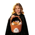 thumbnail image 1 of Gytml Trick Or Treat Basket Halloween Cotton Rope Ghost Candy Bucket Reusable Portable Treat Bag For Halloween Party Favors Holiday Decor(Orange-9.06"), 1 of 6