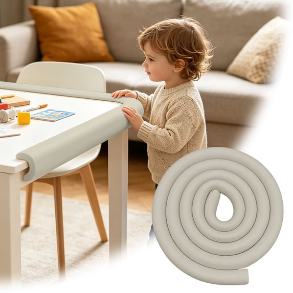 Gytml U Shape Foam Edge Protector Strip, Self Adhesive Proof Furniture Corner Guard, Soft Foam Table Cabinet Edge Bumper For Child Home Safety Accessory(Grey-78.74 Inch)