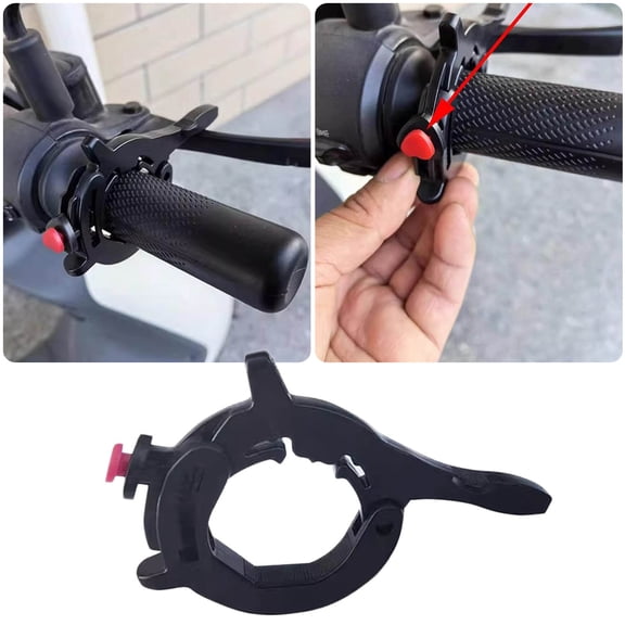 Gytml Universal Motorcycle Throttle Lock Cruise Control Clamp Handlebar Throttle Assist Fatigue Relief Modification Accessory For Street Bike(Black-1.57")