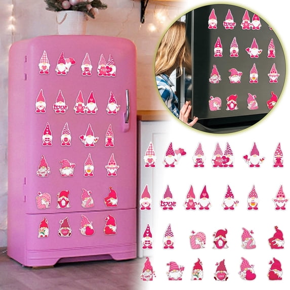 Gytml Valentine'S Day Refrigerator Decoration Waterproof ValentineâS Day Love Fridge Car Garage Door Stickers For Holiday Home Kitchen Decoration Pink-12cm