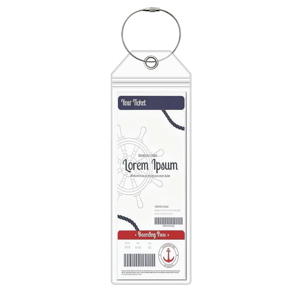 Gytml Waterproof Cruise Luggage Tag Holders, Clear Plastic Luggage Tag Sleeves With Metal Rings For Travel, Cruise & Luggage(A-19X7Cm)