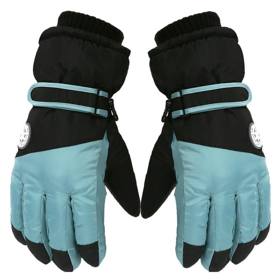 Gytml Winter Waterproof Ski Snow Warm Gloves For Women Men, Windproof Cold Weather Thermal With Touchscreen Fingers, For Running Driving Cycling Hiking Outdoor Sports Blue-One Size