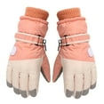 thumbnail image 1 of Gytml Winter Waterproof Ski Snow Warm Gloves For Women Men, Windproof Cold Weather Thermal With Touchscreen Fingers, For Running Driving Cycling Hiking Outdoor Sports Beige-One Size, 1 of 3