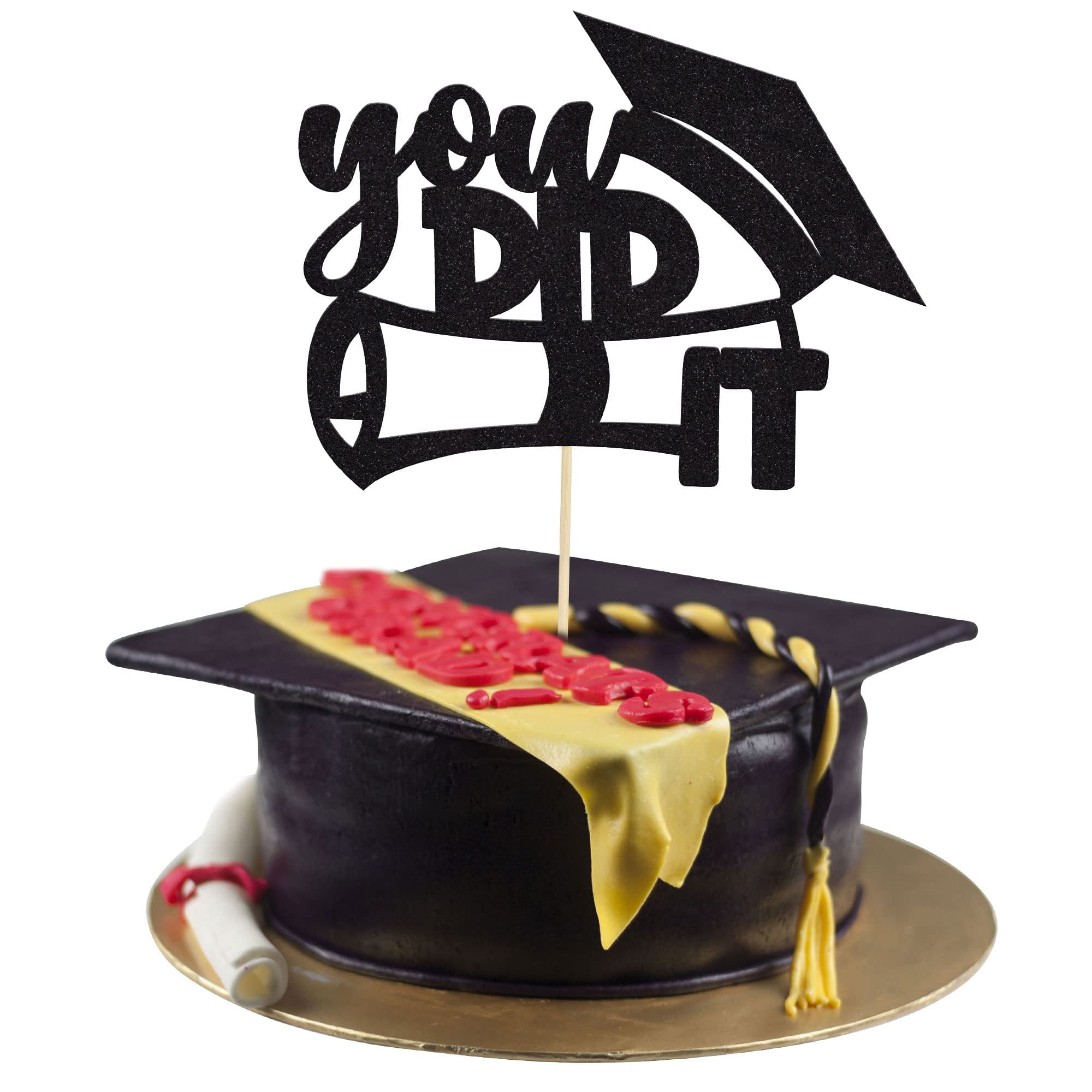 Gyufise 1 Pack You Did It ITL1 Cake Topper Black 2025 Graduation Cake ...