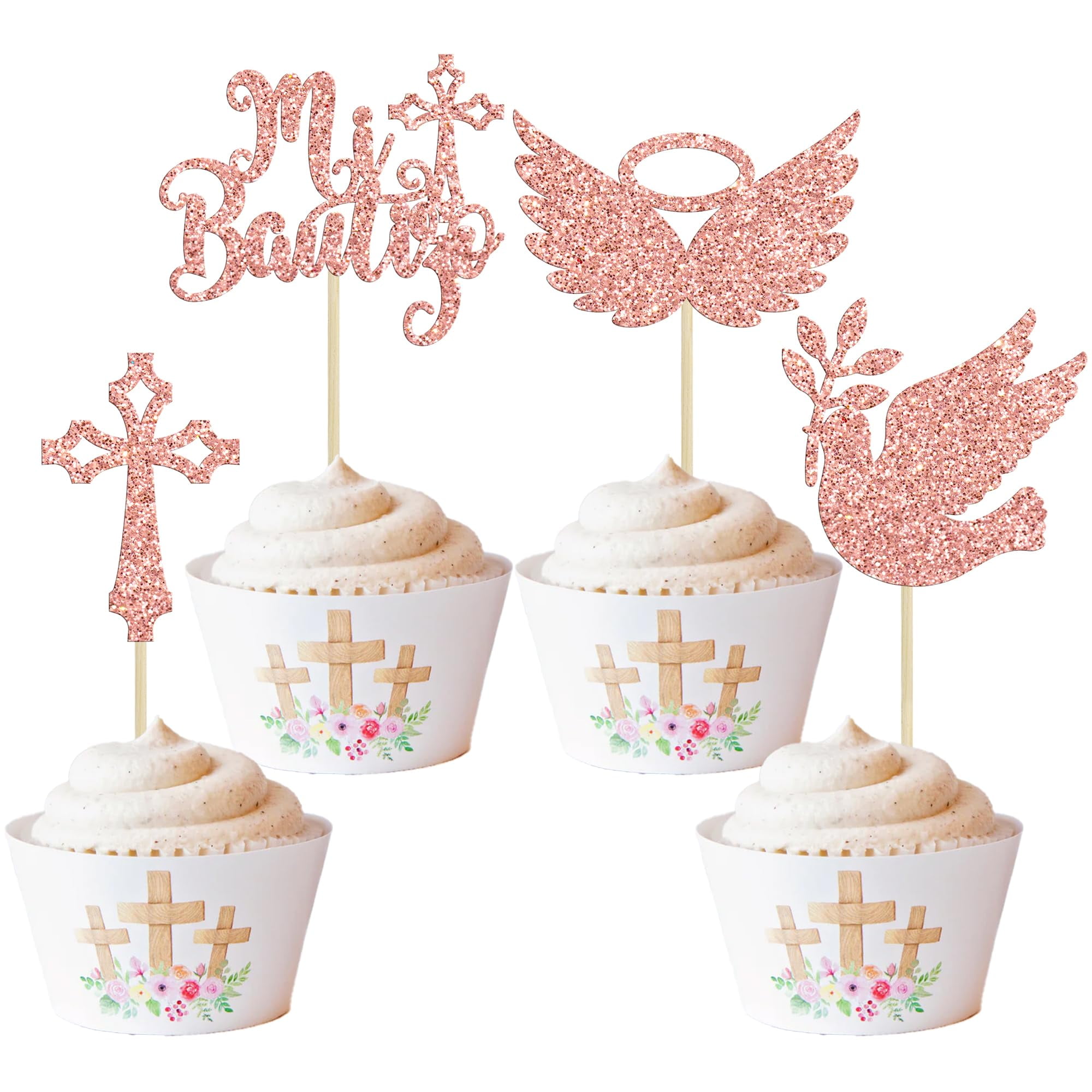 Elegant Rhinestone Silver Cross Cake Topper For Baptism / Bautizo Celebrations